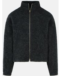 Jil Sander - Lava Stone Wool Fleece Sweatshirt - Lyst