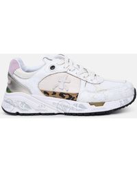 Premiata - 'mased' Leather And Nylon Sneakers - Lyst