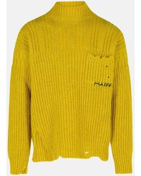 Marni - Mustard Virgin Wool Turtleneck Sweater - Lyst