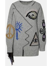 Stella McCartney - Artwork Sweater In Alpaca Blend - Lyst