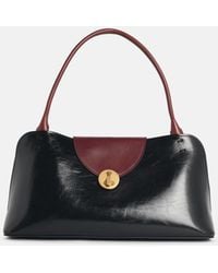Versace - Borsa A Tracolla Lear Nera E Marrone East/West "Vivian" - Lyst