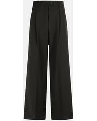 Sportmax - 'Vela' Dark Virgin Wool Pants - Lyst