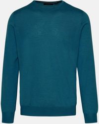 Gran Sasso - Turquoise Cashmere Blend Sweater - Lyst