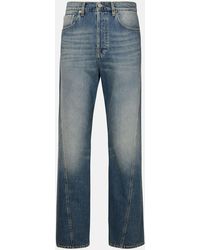 Lanvin - Blue Cotton Jeans - Lyst