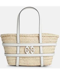 Tory Burch - Small 'ella' Shopping Bag In Basket Straw - Lyst