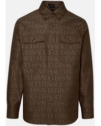 Versace - Beige Cotton Blend Shirt - Lyst