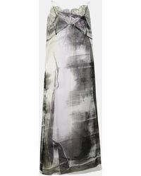 Maison Margiela - 'freeze-frame' Multicoloured Silk Blend Dress - Lyst