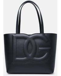 Dolce & Gabbana - 'dg' Small Calf Leather Shopping Bag - Lyst