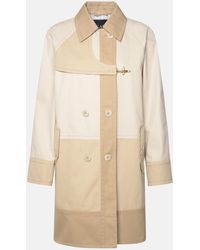 Fay - Double-breasted Trench Coat In Cotton Blend - Lyst