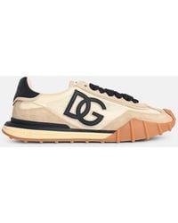 Dolce & Gabbana - Dolce & Gabbana 'Cushion' Leather Blend Sneakers - Lyst