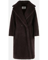 Max Mara - 'Tedgirl' Dark Alpaca Blend Coat - Lyst