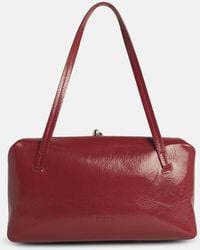 Jil Sander - Goji Pillow' Small Burgundy Leather Pillow - Lyst