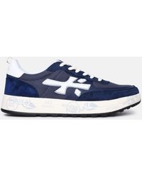Premiata - 'nous' Leather And Fabric Sneakers - Lyst