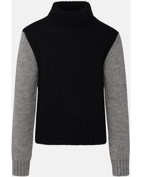 Dolce & Gabbana - Two-tone Alpaca Blend Turtleneck Sweater - Lyst