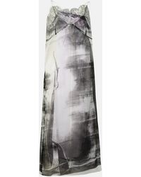 Maison Margiela - 'freeze-frame' Multicoloured Silk Blend Dress - Lyst