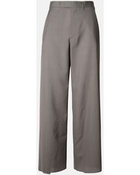 MM6 by Maison Martin Margiela - Taupe Virgin Wool Pants - Lyst