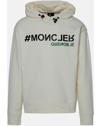 Moncler - Ivory Cotton Jersey Sweatshirt - Lyst
