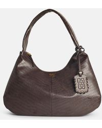 Ganni - 'Bou Croco Xxl' Recycled Leather Blend Bag - Lyst