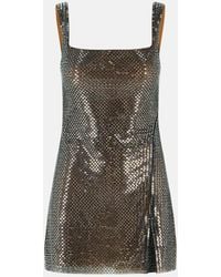 Self-Portrait - 'Rhinestone' Polyester Dress - Lyst