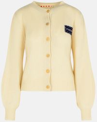 Marni - Ivory Cashmere Cardigan - Lyst
