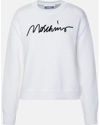Moschino - Cotton Blend Sweater - Lyst