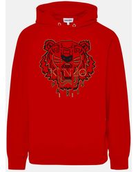 KENZO Red Cotton Tiger's Year Hoodie 