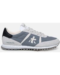 Premiata - 'sean' Leather And Fabric Sneakers - Lyst