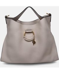 See By Chloé - See By Chloé 'joan' Cement Cowhide Bag - Lyst