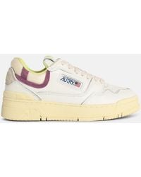 Autry - 'Clc Low' Leather Blend Sneakers - Lyst