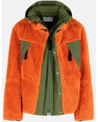 Sacai - 'sherling' Wool Blend Jacket - Lyst