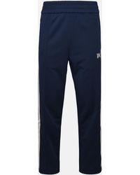 Palm Angels - Blue Polyester Pants - Lyst