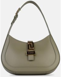 Versace - Small 'Hobo Greca Goddess' Leather Bag - Lyst