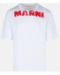 Marni - Cotton T-Shirt With Maxi Print - Lyst