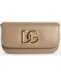 Dolce & Gabbana - '3.5' Lear 'Taupe' Crossbody Bag - Lyst
