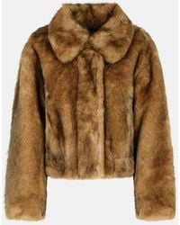 Stand Studio - 'lena' Faux Fur Jacket - Lyst