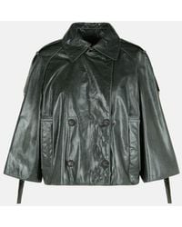 Max Mara - 'Tenace' Leather Jacket - Lyst