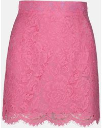 Dolce & Gabbana - Mini Skirt In Viscose Blend - Lyst