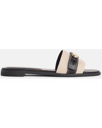 Tory Burch - 'Romy' Leather Blend Slippers - Lyst