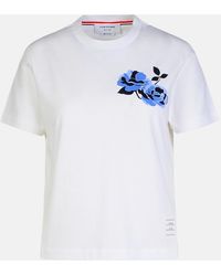 Thom Browne - 'rose' Cotton T-shirt - Lyst
