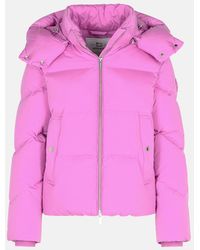 Woolrich - Fuchsia Polyamide Down Hooded Jacket - Lyst