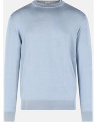 Eleventy - Wool And Silk Yarn Sweater - Lyst