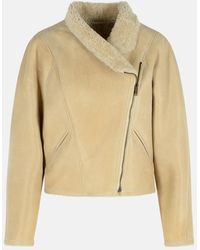 Isabel Marant - 'blondine' Shearling Ecru Jacket - Lyst