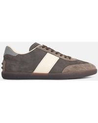 Tod's - Tabs' Suede And Nubuck Sneakers - Lyst