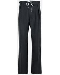 Maison Margiela - Dark Wool Trousers - Lyst