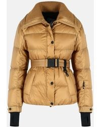 Moncler - Padded 'Bataillouse' Ski Jacket With Camel Polyamide Belt - Lyst