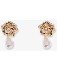 Self-Portrait - Self Portrait Brass Earrings - Lyst
