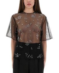 Rabanne - Transparent Top With Applications - Lyst