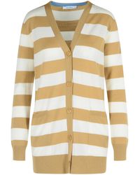 Max Mara - 'Fiemme' Virgin Wool Sand Cardigan - Lyst