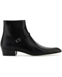Saint Laurent - Leather Augustin Ankle Boots - Lyst
