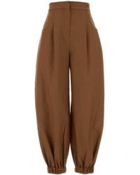 Fendi - Brick Linen Blend Wide-Leg Pant - Lyst